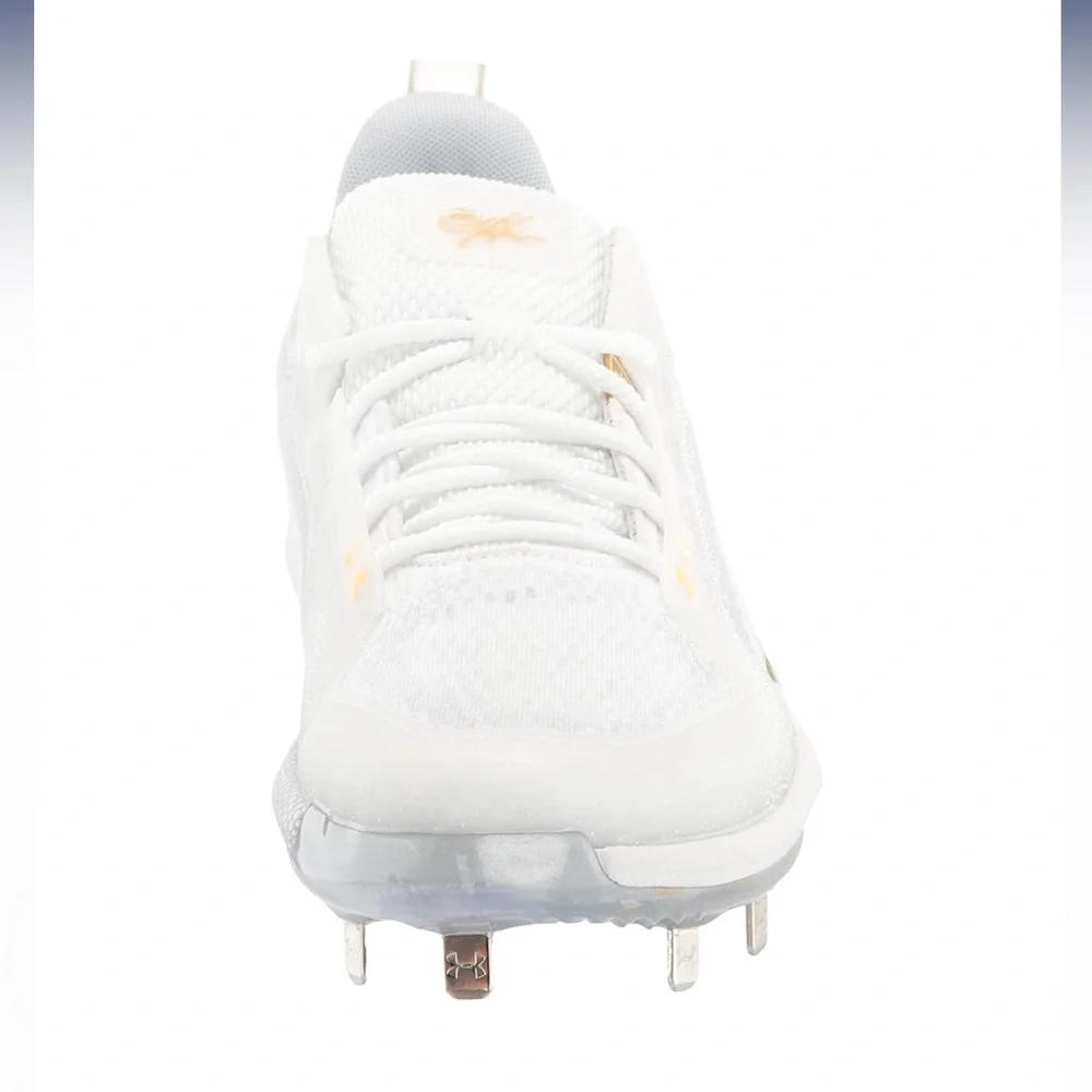 Under Armour Mens Harper 6 Low ST Baseball Cleats white gold size 9 brand new